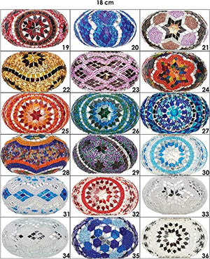 DEMMEX Turkish Moroccan Mosaic Tiffany Floor Lamp, 11 Big Size Globes, Handmade in Turkey, 7ft