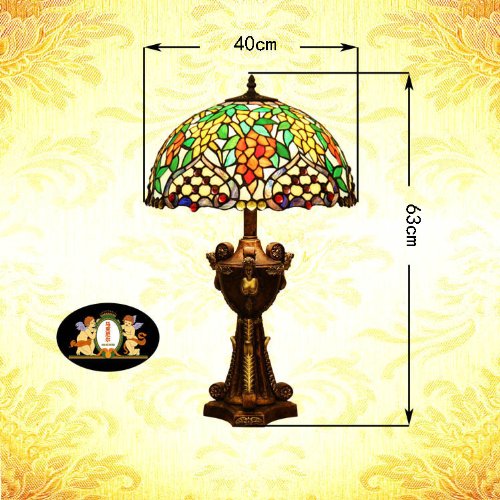 Tiffany Europaische retro style hand-painted stained glass table lamp