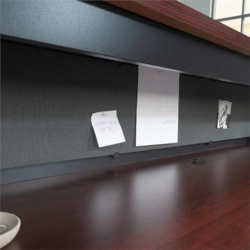 Pemberly Row Classic Cherry Finish Reception Hutch