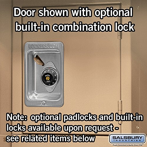 Salsbury Industries Open Access Standard Unassembled Metal Locker, 6-Feet-18-Inch, Tan
