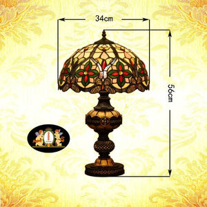 Tiffany Europaische retro style hand-painted stained glass table lamp