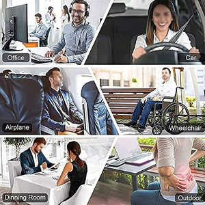 SMSOM Seat Cushion for Back Pain Relief - Memory Foam Office Chair Car Seat Cushion (Black)