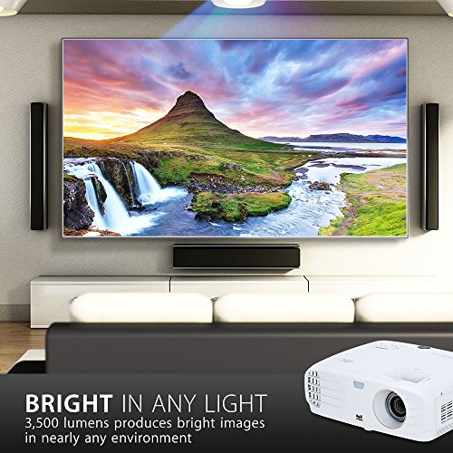 ViewSonic 4K Projector with 3500 Lumens HDR Support and Dual HDMI for Home Theater Day and Night (PX747-4K) (Renewed)
