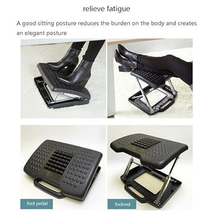 NOTRYA Office Foot Rest - Adjustable Angle, Non-Slip, Leg Relief Massage Lift - Under Desk Footrest