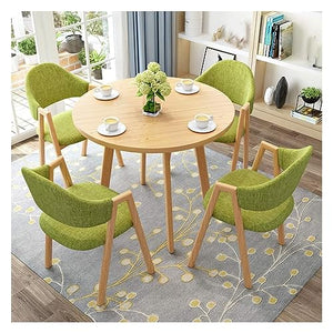 WEBERT Modern Office Reception Room Club Table and Chair Set - Round Table Design