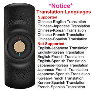 IFLYTEK Easy trans 600 Voice Translator electronic foreign language translation Chinese English French Japanese Spanish Korean simultaneous interpreter for travel abroad Black