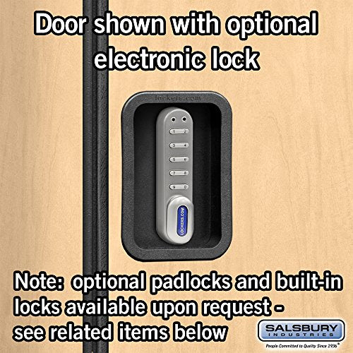 Salsbury Industries Extra Wide Designer Wood Locker - 1-Tier, 6ft H x 21in D, Maple