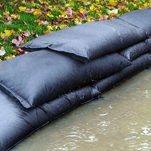 Quick Dam QD1224-120 Water-Activated Sandless Sandbags, 120/Pack, 12"x24", Black
