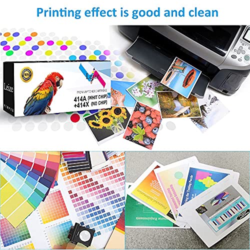 Leize Compatible Toner Cartridge Replacement for HP 414A W2020A (4 KCMY with CHIP) + 414X W2020X (4 KCMY NO CHIP) for HP MFP M479fdw M454dn M454dw M479fdn Printer (2 Set, 8-Pack)