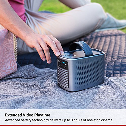 Nebula Mars Lite Portable Cinema, Home Theater with 150'' HD Picture, 300 ANSI Lumens, Two 10W Speakers, 3-Hour Playtime, 1-Second Autofocus, HDMI and USB Inputs, for Music and Movies (No Built-In OS)