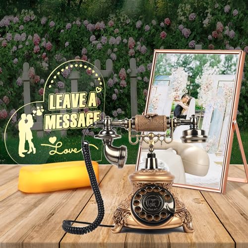 Anxciyr Luxury Retro Audio Guest Book Wedding Phone - Golden Copper