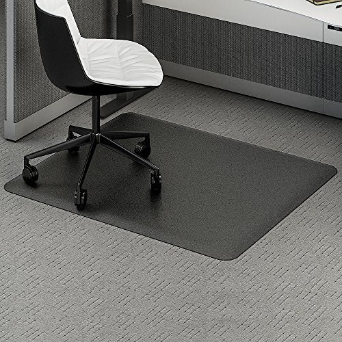 Deflecto Ergonomic Sit and Stand Chair Mat, 46" x 60", Black - Low Pile Carpet & Hard Floors