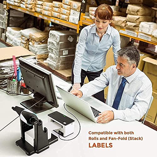 MUNBYN Thermal Label Printer, with Pack of 500 4x6 Roll Labels and Label Holder,High Speed Direct USB Thermal Barcode 4×6 Shipping Label Printer Marker