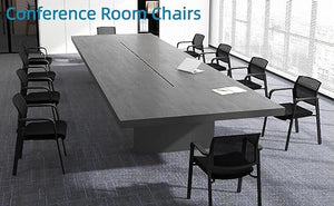 CLATINA Stackable Mesh Back Conference Room Chairs Set of 8 with Armrests