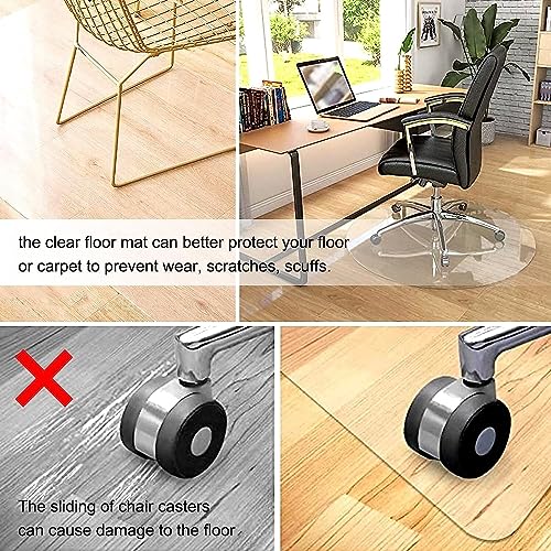 CParts Clear Chair Mat for Hardwood Floor/Carpet, Heavy Duty - 140cmx600cm