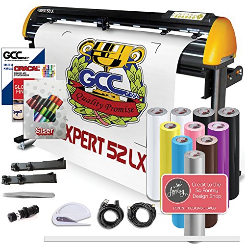 GCC Professional Expert II LX Vinyl Cutter 52 Inch Wide Creative Bundle with Stand & Aligning System for Contour Cutting