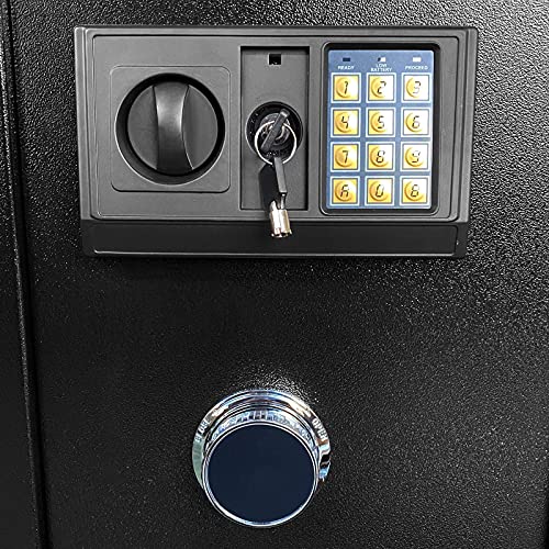 Artist Hand Gun Safe Quick Access 5 Rifles Safe Electric Metal Digital Gun Lockers Electronic Keypad W/ Separate Lockable Compartment Shot Gun Storage Pistol Security Cabinet