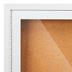 Outdoor/Indoor Enclosed Cork, Bulletin Board with Three Doors, 6' W x 3' H