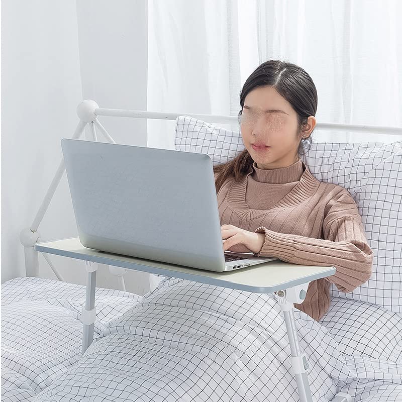 Multi-functional Folding Laptop Stand Holder Study Table Desk Wooden Foldable Computer Desk (Color : A)