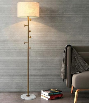 None LED Floor Lamp - Nordic Style Vertical Hanger Lamp for Living Room, Bedroom, Bedside, and Sofa