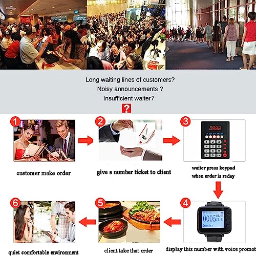 CYSSJF Restaurant Pager System Wireless Calling System Kitchen Paging Waiter System