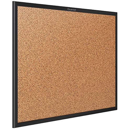 Quartet Cork Board, Bulletin Board, 8' x 4', Corkboard, Black Frame (2308B)