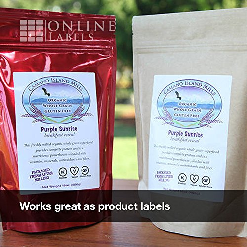 4 x 5 Rectangle Mailing Labels - Permanent, White Matte - Shipping, Wine, Product Labels - Pack of 8,000 Labels, 2,000 Sheets - Inkjet/Laser Printers - Online Labels