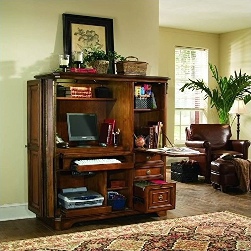 Hooker Furniture Brookhaven Computer Cabinet in Clear Cherry