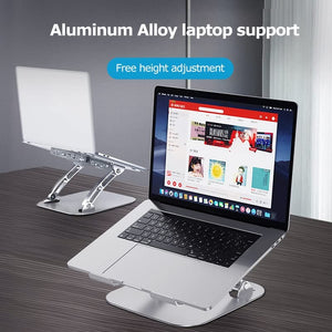 ZYSXJMY Aluminum Alloy USB Lnterface Laptop Stand Dual Fan Radiator Foldable Cooling Base Bracket Mute Notebook Computer Bracket