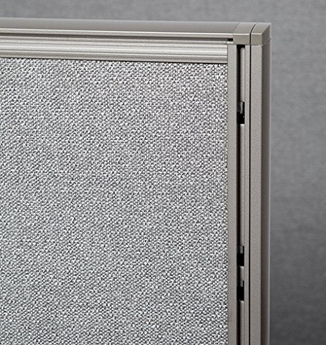 GOF Freestanding L Shaped Office Partition - Large Fabric Room Divider Panel