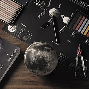 AstroReality LUNAR Pro | Smart Moon Globe | 3D Printed, Hand Painted, 4.72” | Paired with Augmented Reality App | Educational Science Aid | Interactive Moon Globe | Perfect Moon Decor