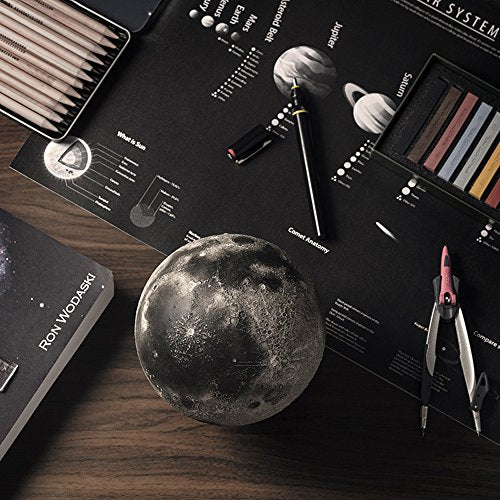 AstroReality LUNAR Pro | Smart Moon Globe | 3D Printed, Hand Painted, 4.72” | Paired with Augmented Reality App | Educational Science Aid | Interactive Moon Globe | Perfect Moon Decor