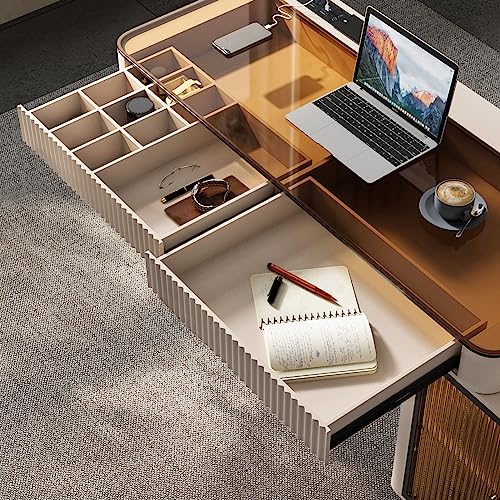 Lartis Telescopic Writing Desk with LED Lights and Storage
