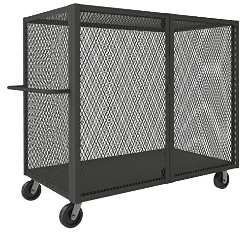 Durham 14 Gauge Steel Mesh Security Truck, HTL-3660-DD-95, 2000 lbs Capacity, 38-1/16" Length x 60-1/2" Width x 56-7/16" Height