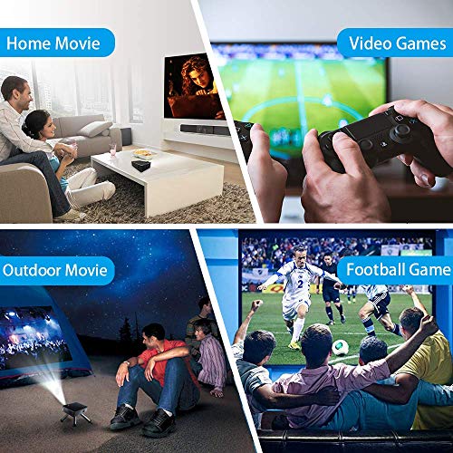 UnlimiTV Native 1080p Full HD Home Theater Video LED Projector- Big Screen,Up to 150 Inch Size,Compatible with TV-Box,Fire TV ROKU Sticks,SD, PS4,Laptop,DVD for Home ,Film,Movie (Black)