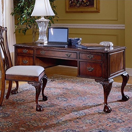 Hooker Furniture Ball and Claw Computer Desk in Dark Cherry
