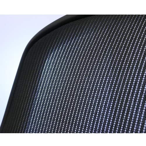 Big and Tall Memory Foam Stool with Black Mesh Back and Black Frame - NBF Signature Series Linear Collection