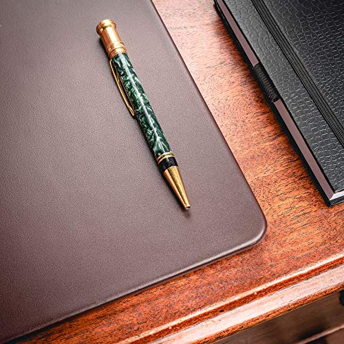 Dacasso Chocolate Brown Leather Desk Mat, 30-Inch by 19-Inch