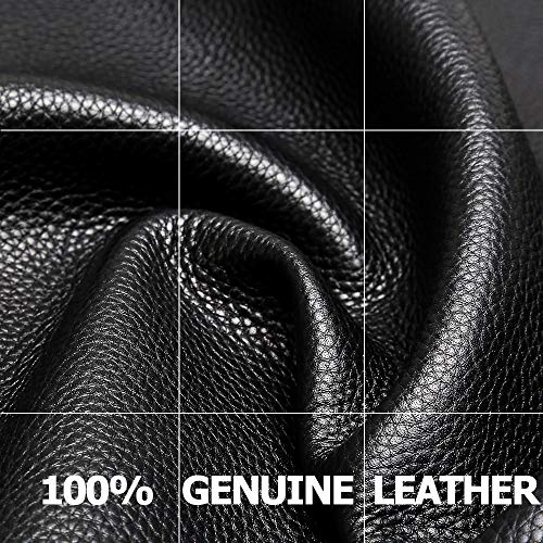 BOPAI 40L Genuine Leather Backpack for Men 15.6 inch Laptop Backpack with USB Charging Business Travel Backpack