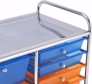 None 15 Drawer Rolling Storage Cart Organizer Multi-Color Home Furniture