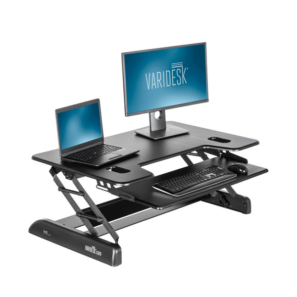 VARIDESK – Taller Height Adjustable Standing Desk Converter– Exec 40 – Stand Up Desk for Dual Monitors