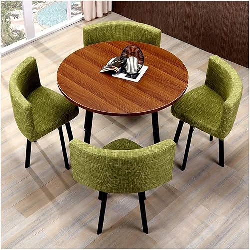 Office Table and Chair Set Conference Coffee Table 90cm Grey