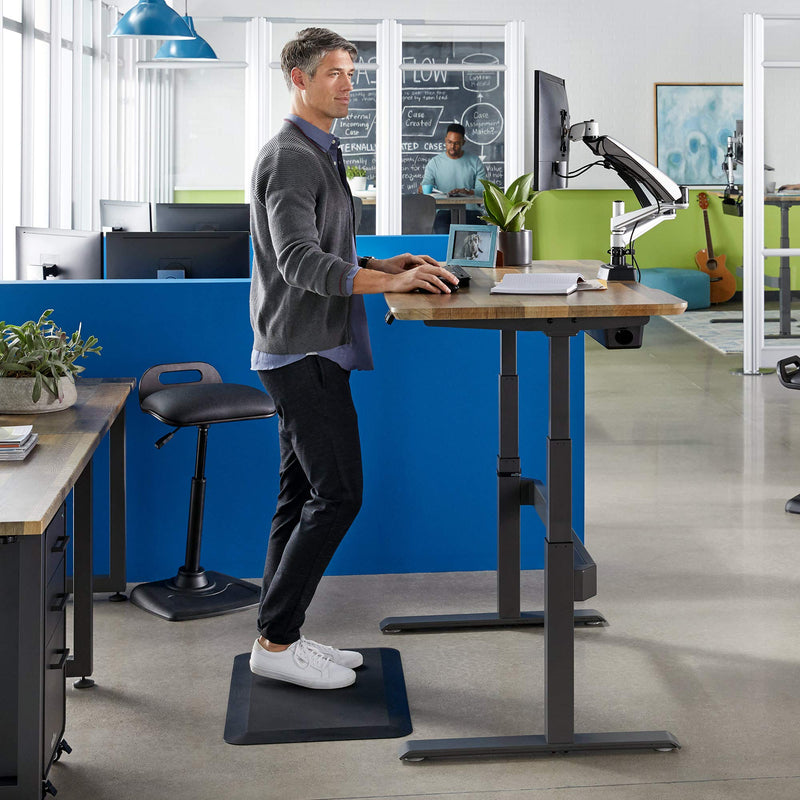 VARIDESK – Full Electric Desk – PRODESK 60 Electric Reclaimed Wood - 3-Button Memory Settings