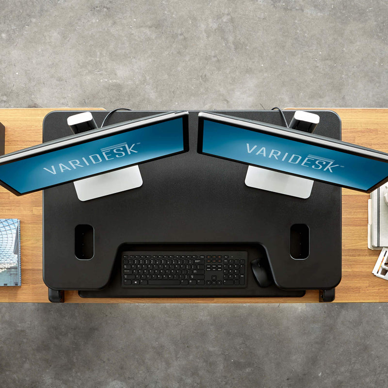 VARIDESK – Taller Height Adjustable Standing Desk Converter– Exec 40 – Stand Up Desk for Dual Monitors