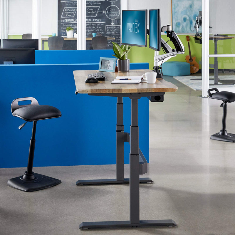 VARIDESK – Full Electric Desk – PRODESK 60 Electric Reclaimed Wood - 3-Button Memory Settings
